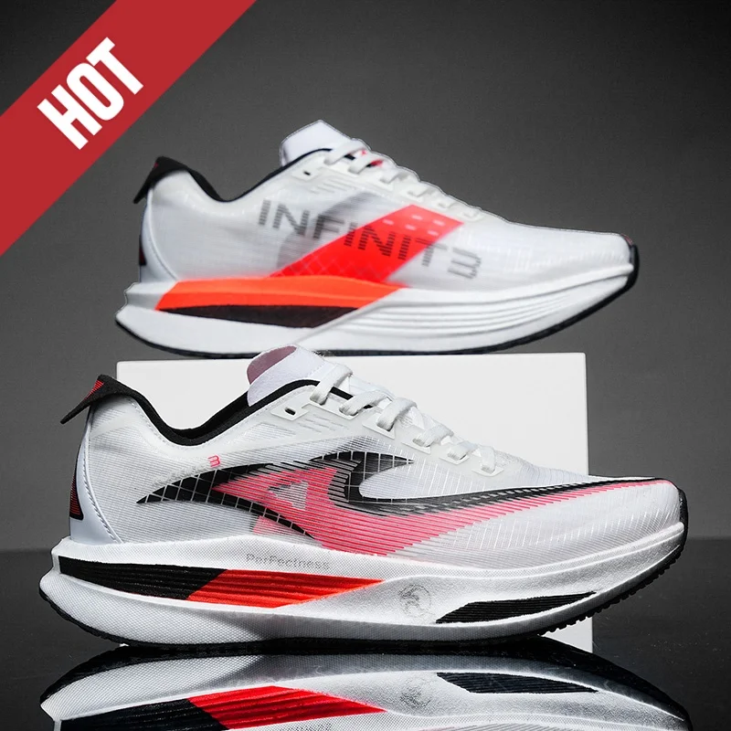 

Running Shoes Carbon Board Speciality Marathon Men Sports Breathable Lightweight Women's Comfortable Athletic Nonskid Sneakers