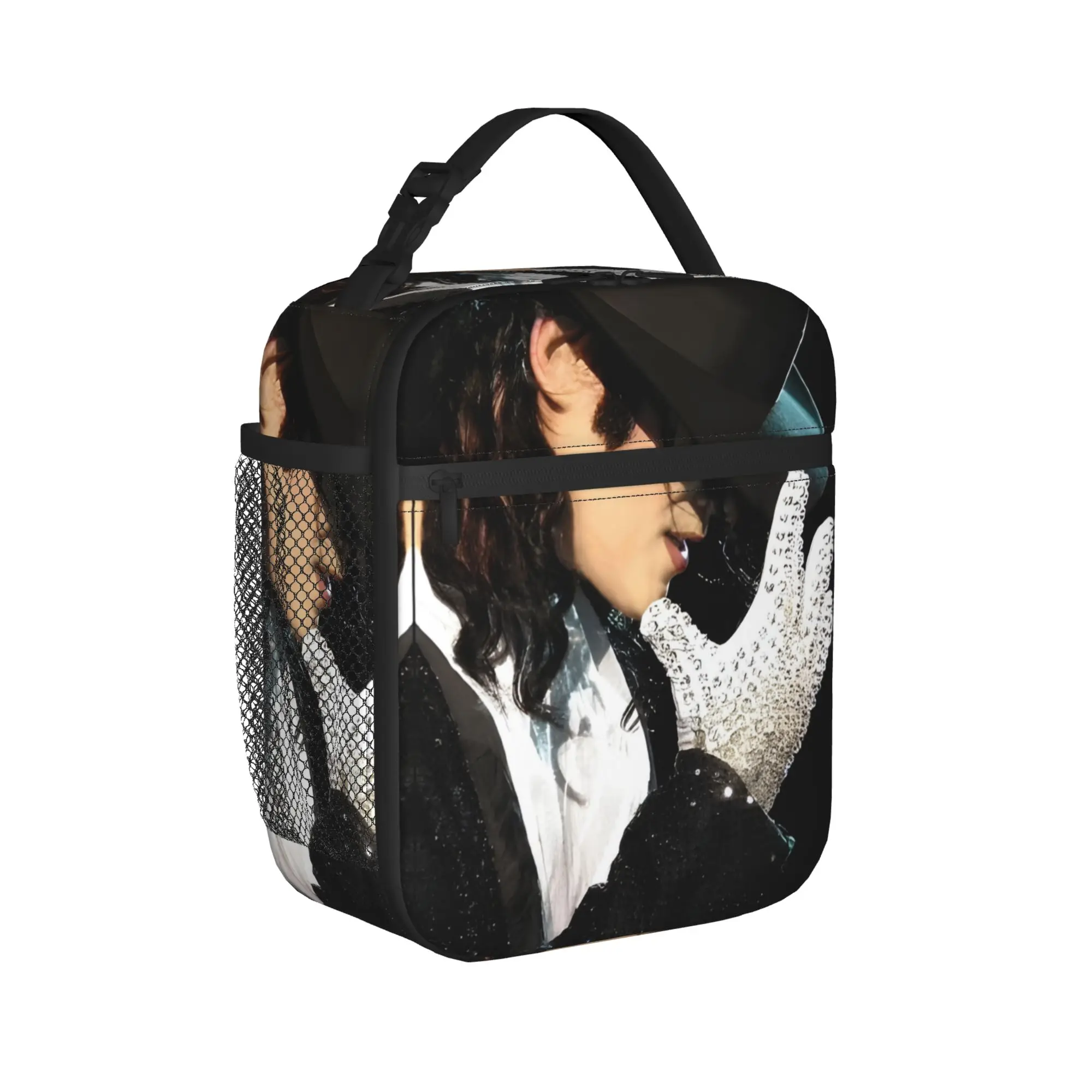 MJ king of pop Insulated Lunch Bag Thermal Bag Reusable,Lunch Container Portable Tote Lunch Box Bento Pouch Work  Outdoor