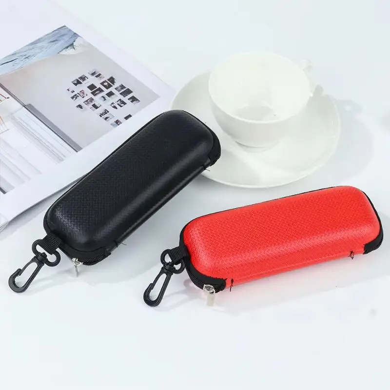 Portable Hard Shell Eyeglasses Case Zippered Scratch Resistant Reading Glasses Holder Box for Daily Use