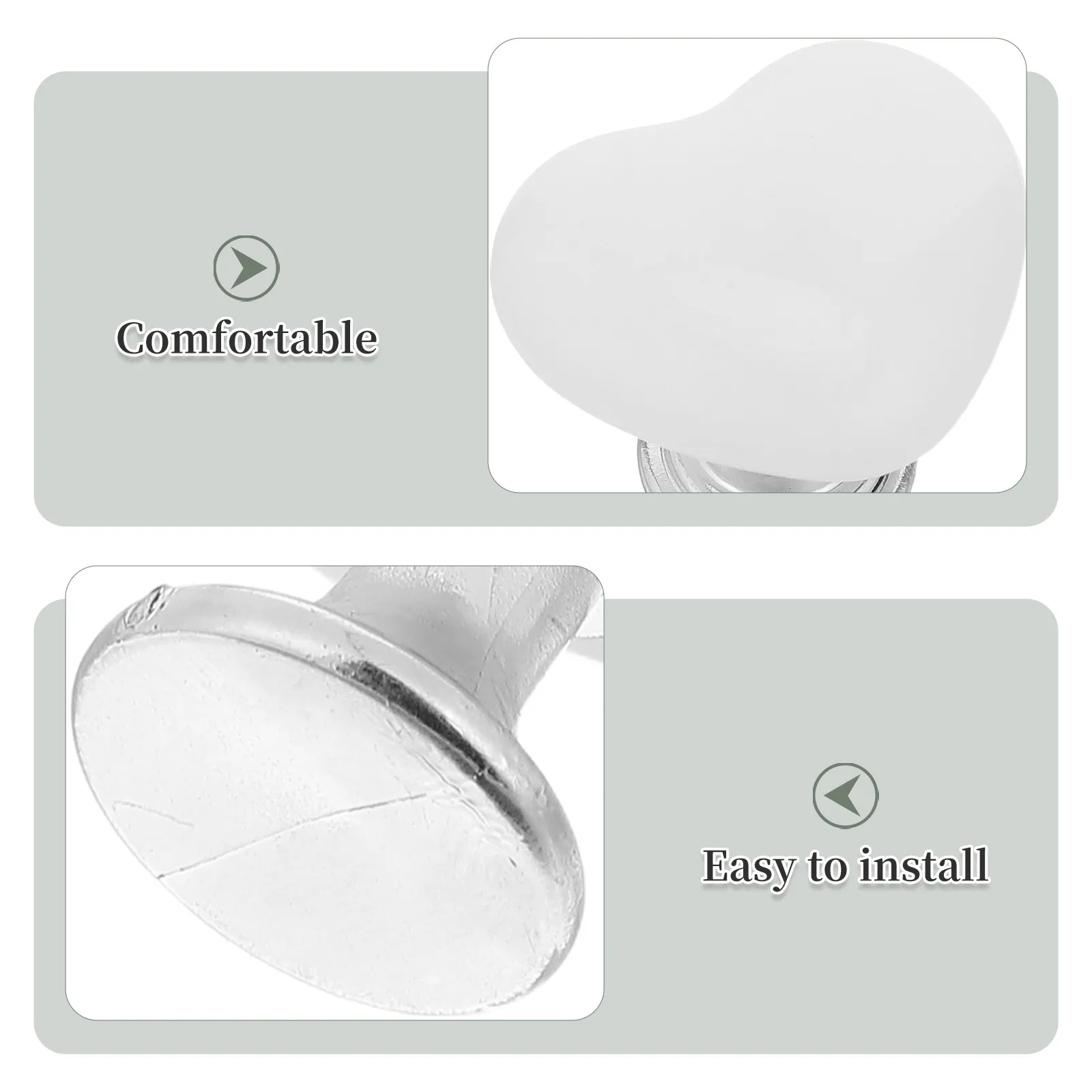 Heart Shaped Toilet Tank Button Pusher Cute White Flush Replacement Non-Slip Grip Manual Toilet Flush Button Assist for Elderly