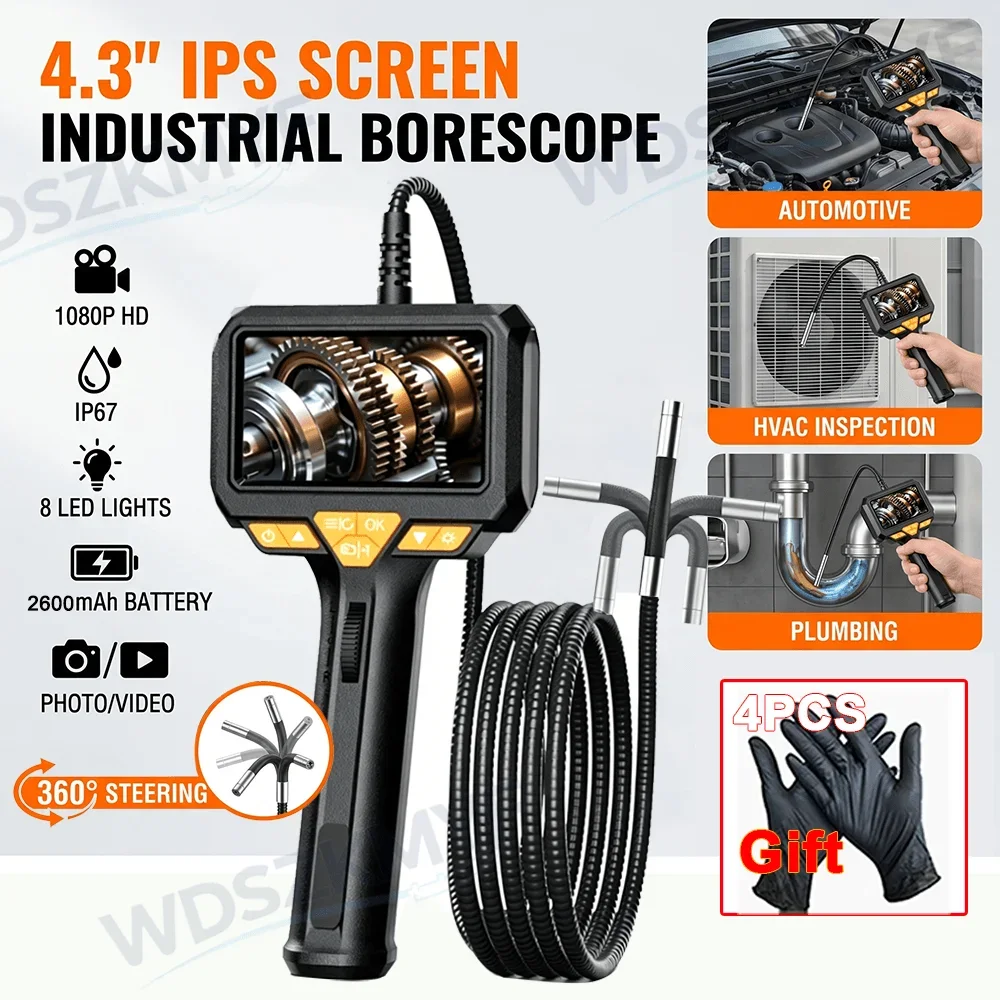 camera-d'inspection-industrielle-articulee-a-360°-1080p-8-60-mm-ecran-ips-43''-articulation-bidirectionnelle-pour-tuyaux-automobiles