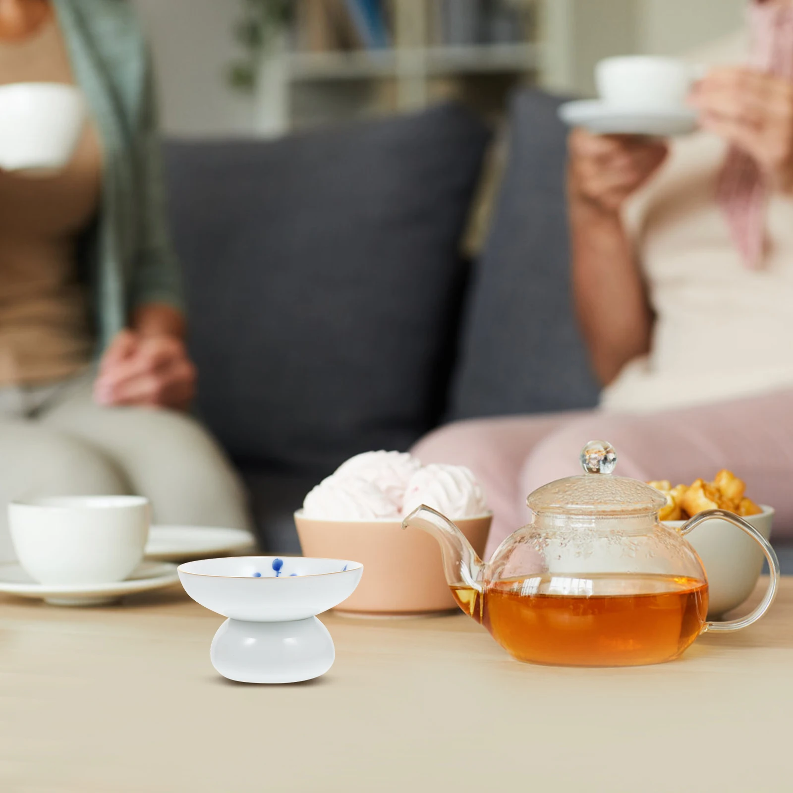 

1Pcs Ceramic Tea Infuser Premium Reusable Tea Strainer for Home Office Use Fine Mesh Filter Leaves Residue Creative Shape Design