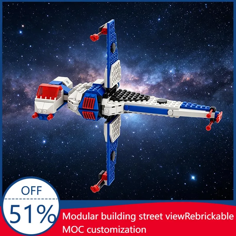 368-teiliger Eisplanet 2002 B-förmiger Sternenjäger Sci-Fi Raumschiff MOC Modellbausatz Lernspielzeug Weihnachtsgeschenk