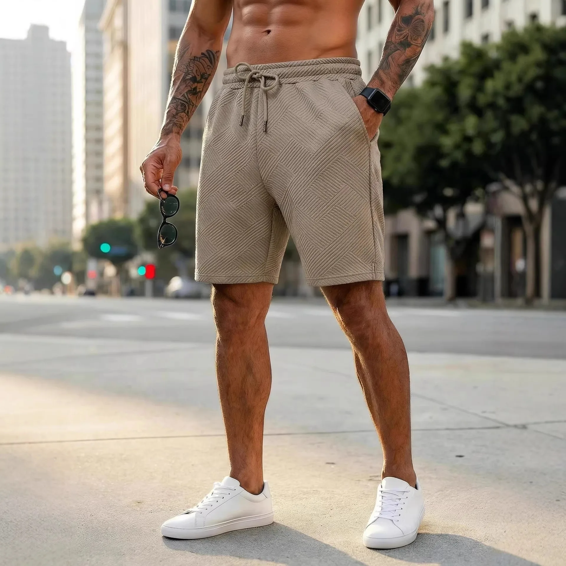 

Quick Drying Sports Tactical Shorts with Multiple Pockets Durable Training Workwear Shorts Summer Outdoor Cycling Hiking Shorts