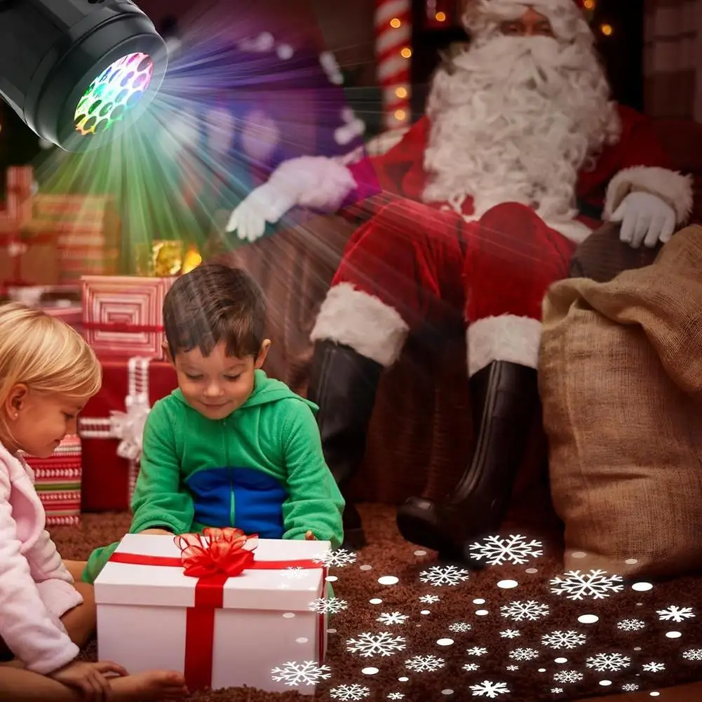 

Snowflake Projector Lights Christmas Decoration Outdoor/Indoor Rotating USB Light Xmas Ambient Snowflake Party Decor I1X1