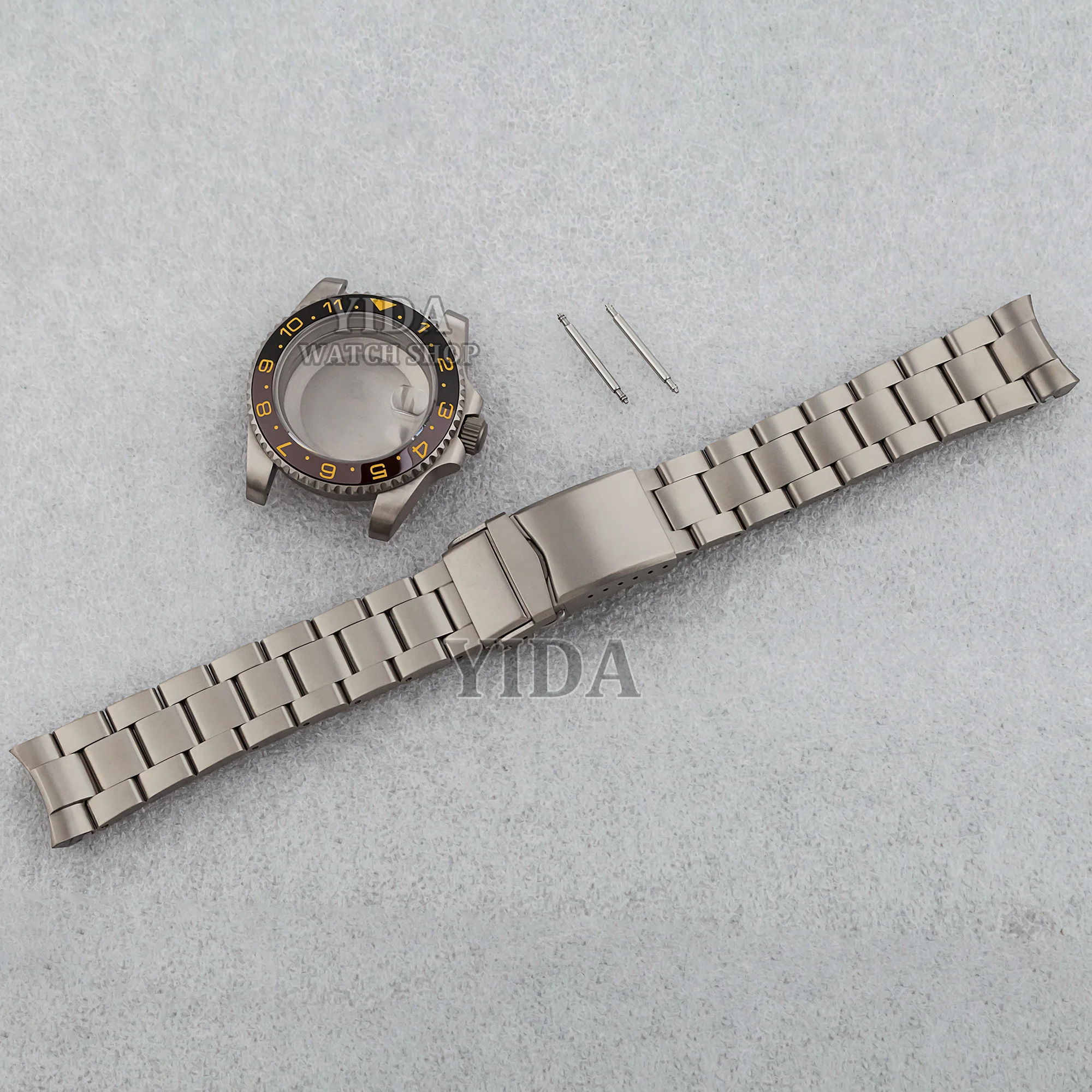 40mm NH35 Titanium Watch Case Strap Titanium Band Bracelet 10ATM Waterproof For NH35 NH36 SUB GMT NH35 Watch Parts Repair Tools