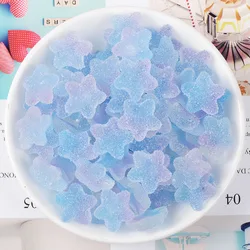 10pcs Slime Charms Soft Candy Resin Star Additives Supplies DIY Kit Filler Decor For Fluffy Clear Cloud Slime Clay 18mm