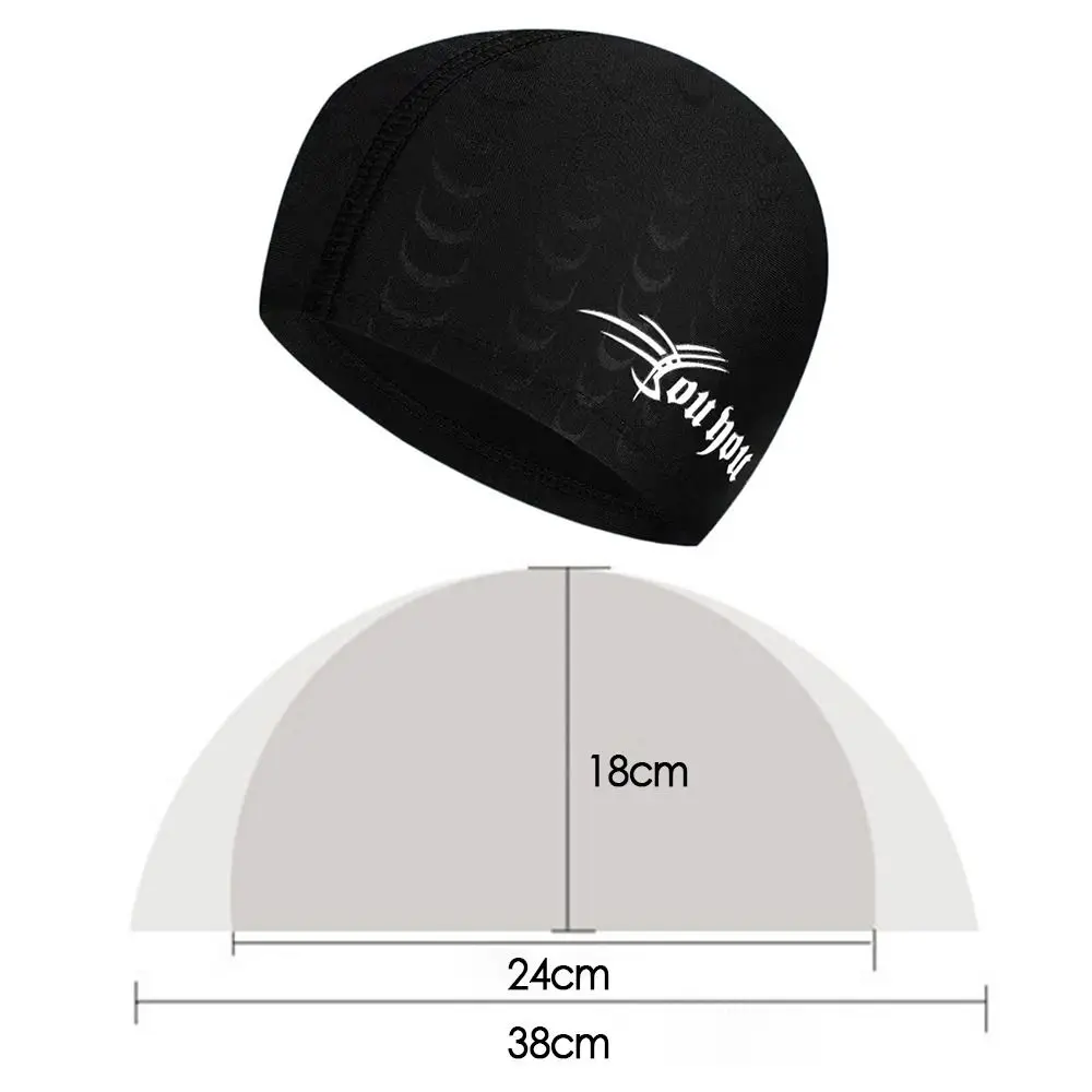 Flowers Printed Swimming Cap Free Size Pool Bathing Hats Ears Pleated Elastic Nylon Turban Long Hair Protect Sports Accessories