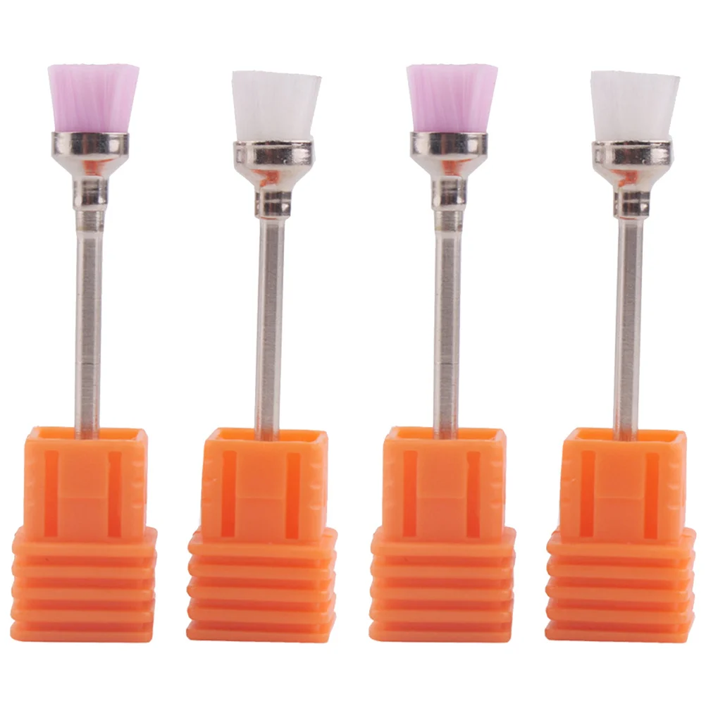 4 個のネイル研磨ブラシプロフェッショナルマニキュアクリーニングツールほこりや汚れの除去用ポータブルネイルアートアクセサリーセット