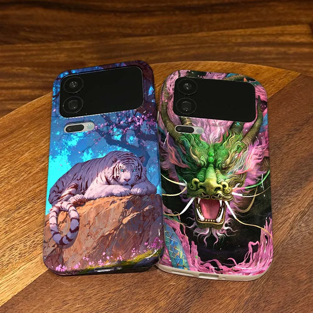 

Dragon Tiger Anime Cool Cover For Xiaomi 17 15 14 14T 13 12T 11 11i 11X Pro Max Lite NE 5G Feilin Wave Oil Shell