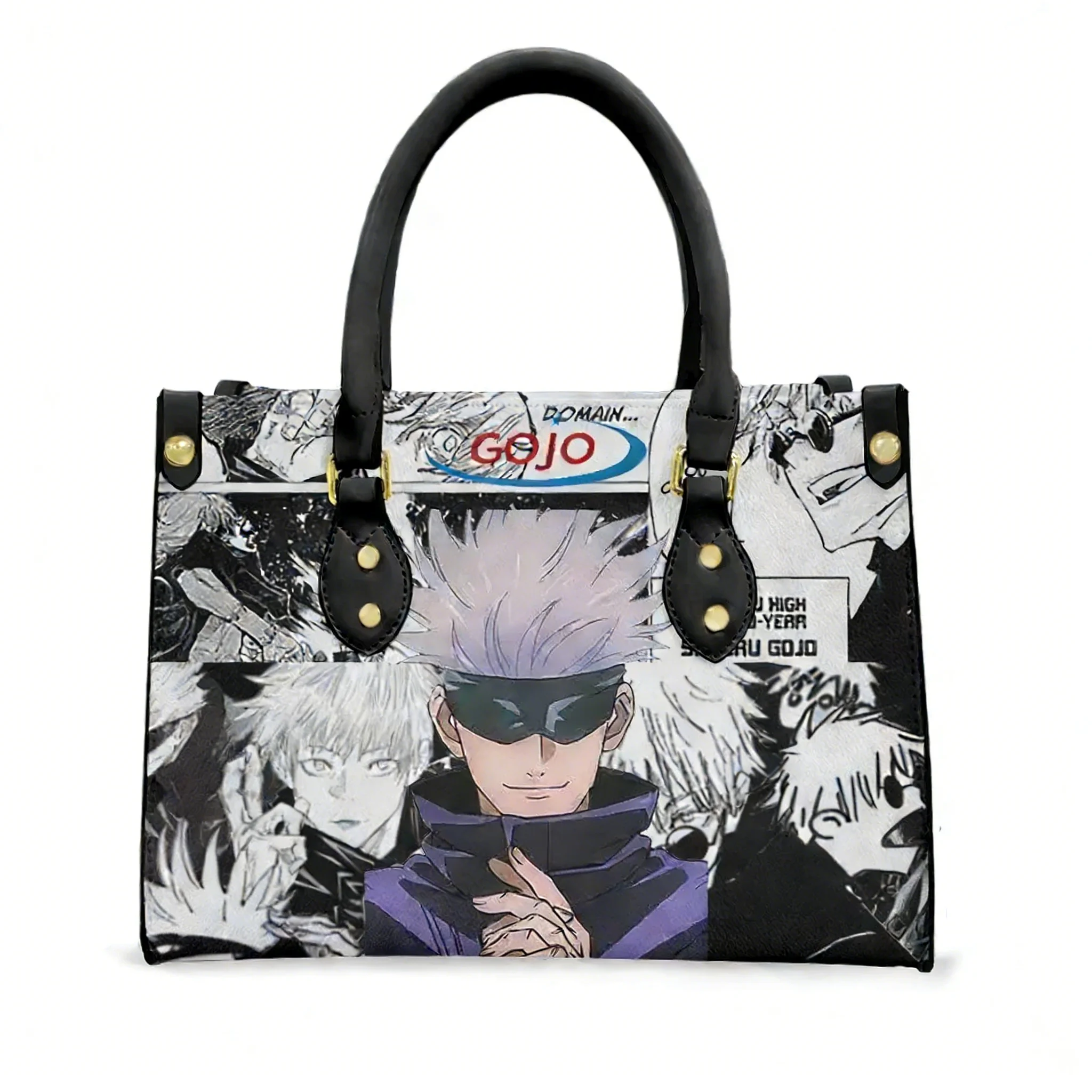 

Сумка Satoru Gojo: Модная кожаная сумка-тоут для мужчин и женщин с индивидуальным дизайном, деловая сумка через плечо, сумка для поездок на работу, кожаная сумочка на заказ