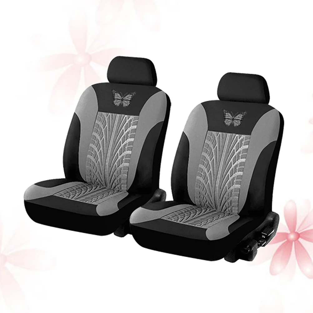 

2 шт. чехлы на автомобильные сиденья, универсальные, современный дизайн, износостойкая защита для автомобилей, грузовиков, внедорожников, интерьер, декоративная печать