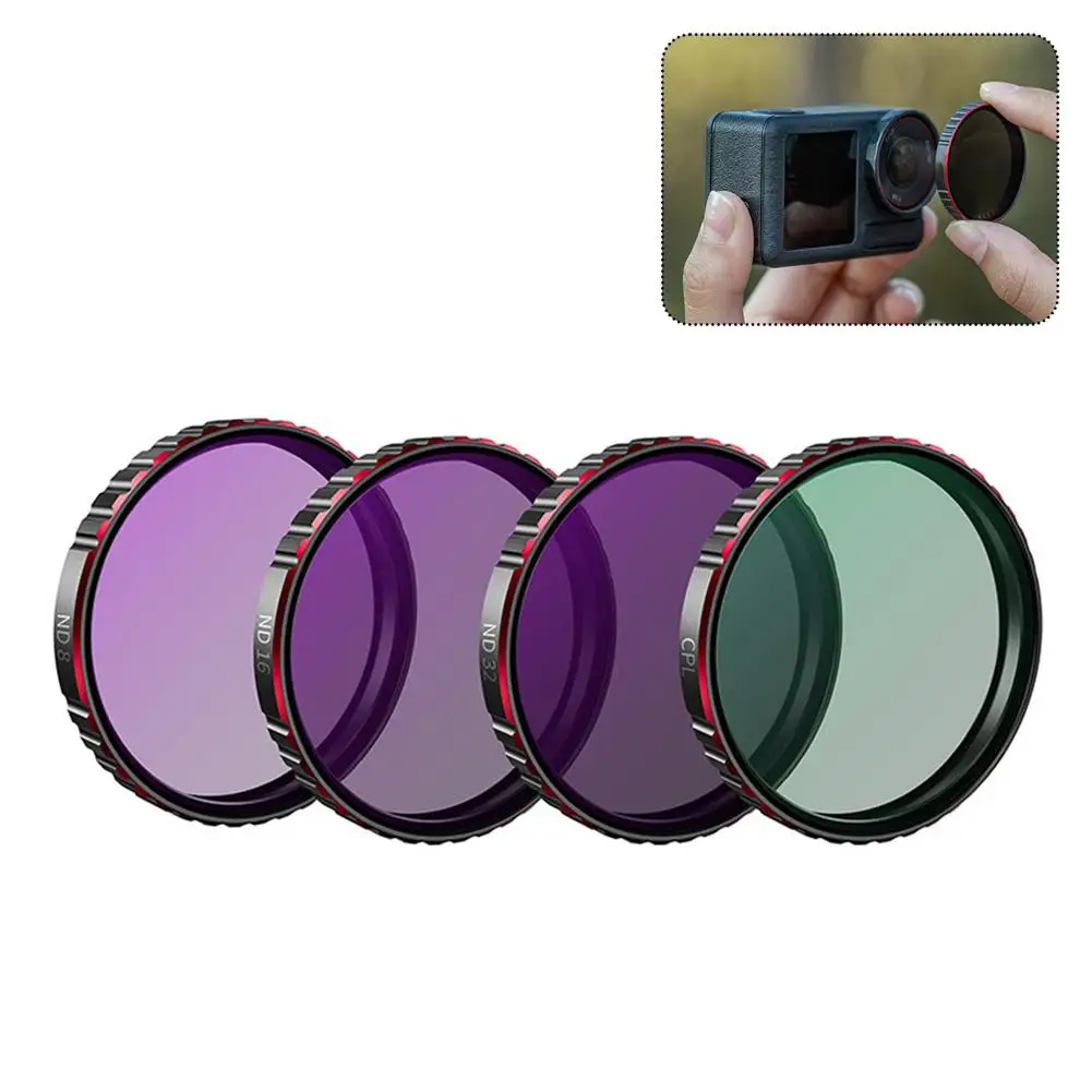  for dji Action 5 Pro Waterproof Len Protection Sports Camera Filter ND UV CPL Aluminum Frame Anti-light Reflection Polarizer