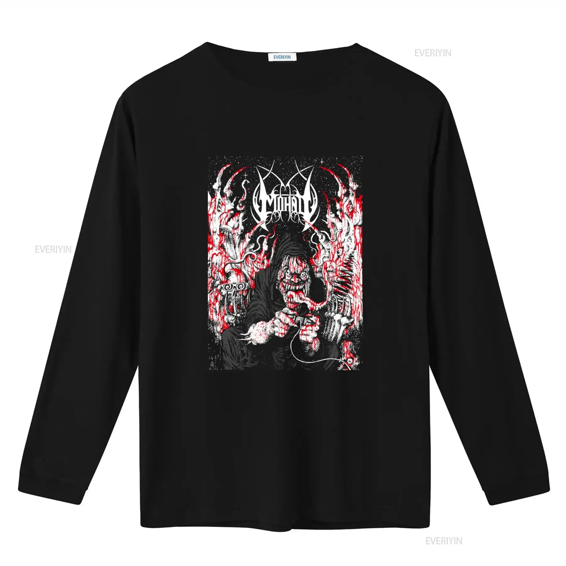 MONAD DRUID T Shirt XXL Navy Blue Breakcore Grindcore Gabber Death Metal IDM Gothic Horror Print vintage Washed Stylish
