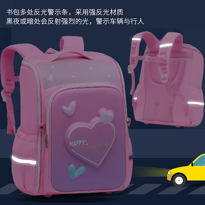 New Girl School Bags Child Pink Unicorn Printing Backpacks Kindergarten Student Cute Girls Children's Schoolbag Waterproof Kid