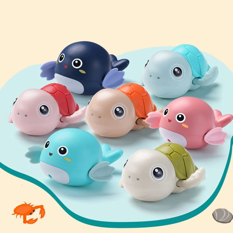 Mini Bath Toy Winding Animal Bathing Shower Accessories Interactive Baby Gift D5QF