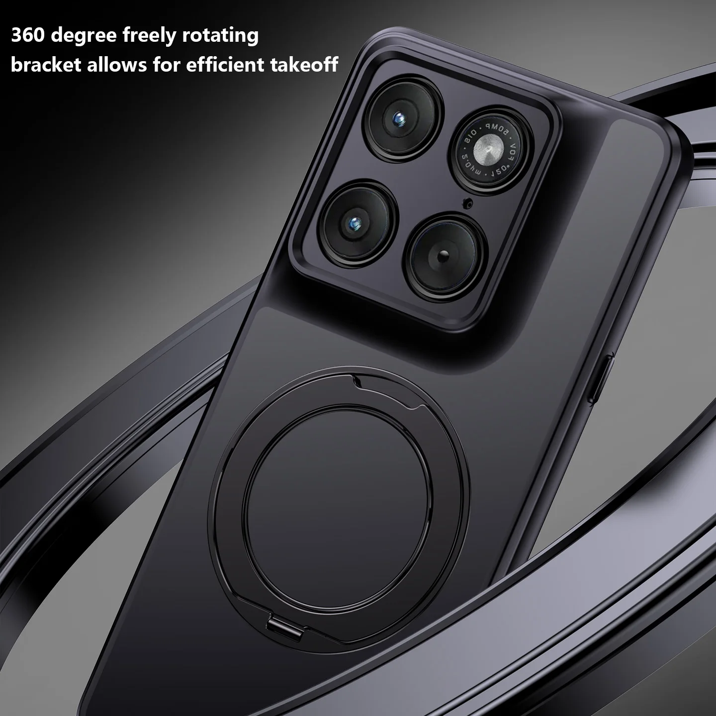 360-Degree Rotation Bracket Matte Case For Motorola Edge 70 60 50 Pro Ultra Fusion G Stylus 60s Neo Magnetic Shockproof Cover view 2