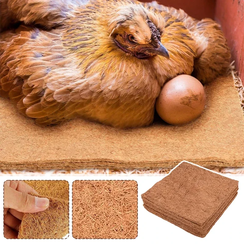 

10Pcs Durable Wooden Chicken Nest Pads Reusable Laying Hen Bedding Eco Friendly Poultry Coop Nesting Mat Supplies