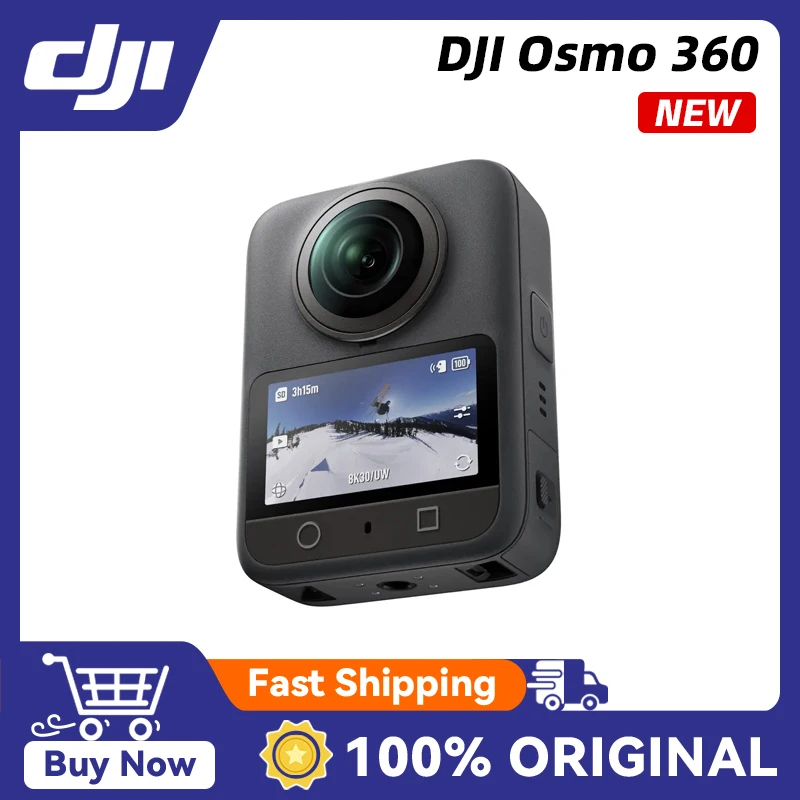 Brand Original in Stock Native 8K 360° Video 4K/120fps & 170 Osmo 360 Camera 1-Inch 360° Imaging ° Boost Video 120MP 360° Photo