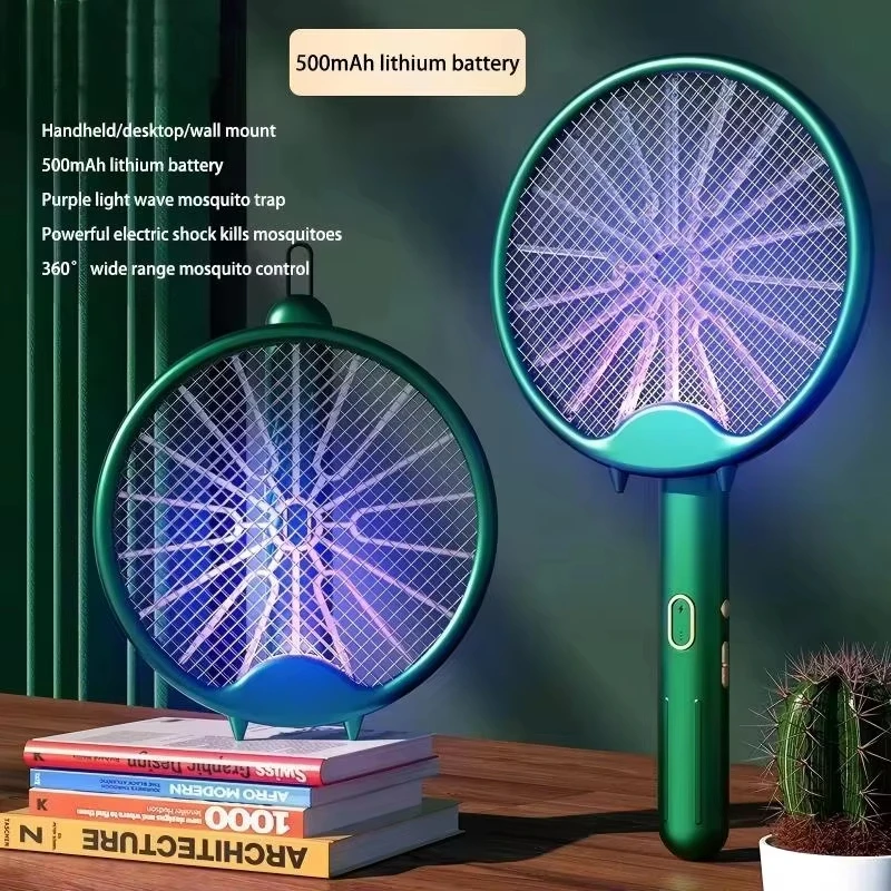 3000V Electric Mosquito Racket Mosquito Killer Lamp USB Rechargeable Foldable Mosquito Swatter Fly Swatter Mosquito Trap image 2