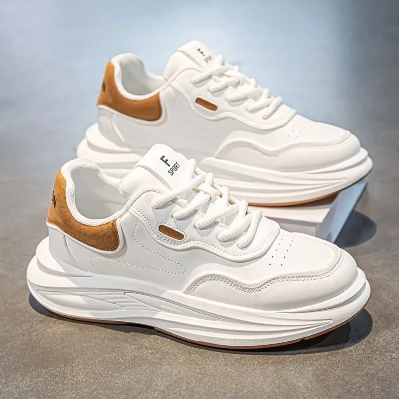 

Fashion Men Leather Casual Shoes Spring Comforts Platform Soft-sole Running Shoes Breathable Men Sneakers Man Luxury Tennis Shoe