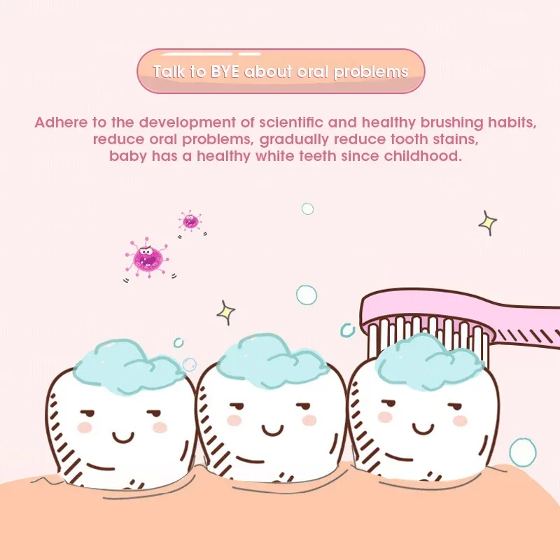 Elektrische tandenborstel voor kinderen Ultrasone reiniging Zachte haren Oplaadbaar Thuisgebruik Tandheelkundige zorg Mondhygiëne voor kinderen