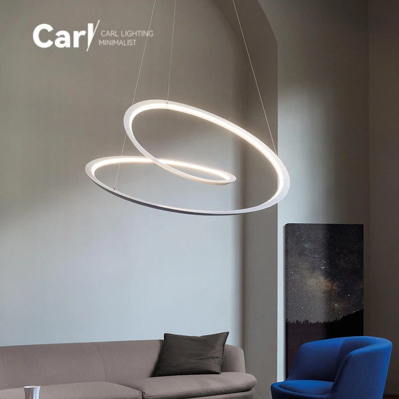 الشمال الإيطالية بسيطة غرفة المعيشة خط الثريا الحديثة الحد الأدنى مصمم مطعم بار غرفة نوم مصباح فني