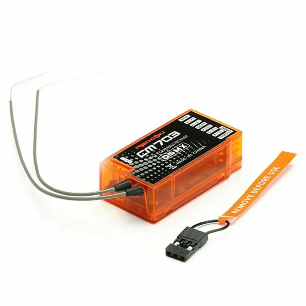 

Пульт дистанционного управления 7-канальный приемник CM703 Пластиковый радиоуправляемый приемник 2,4 ГГц Оранжевый PPM Выходной приемник DSM2 DSMX Передатчик