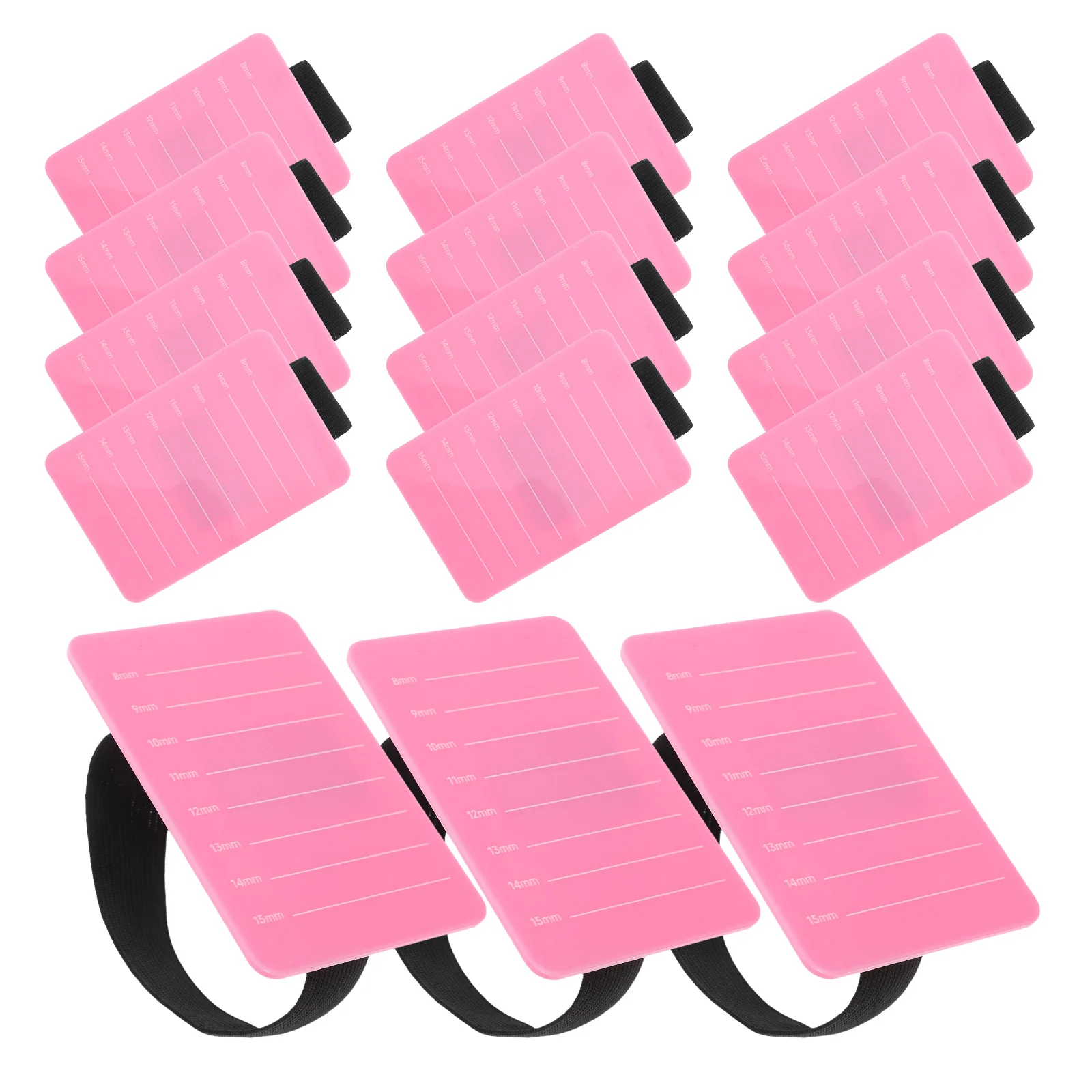

15 set Acrylic Eyelash Pallet 8-15Mm Portable Lash Extension Tray With Scale Wrist Strap Grafting Tool Holder Board False Lash