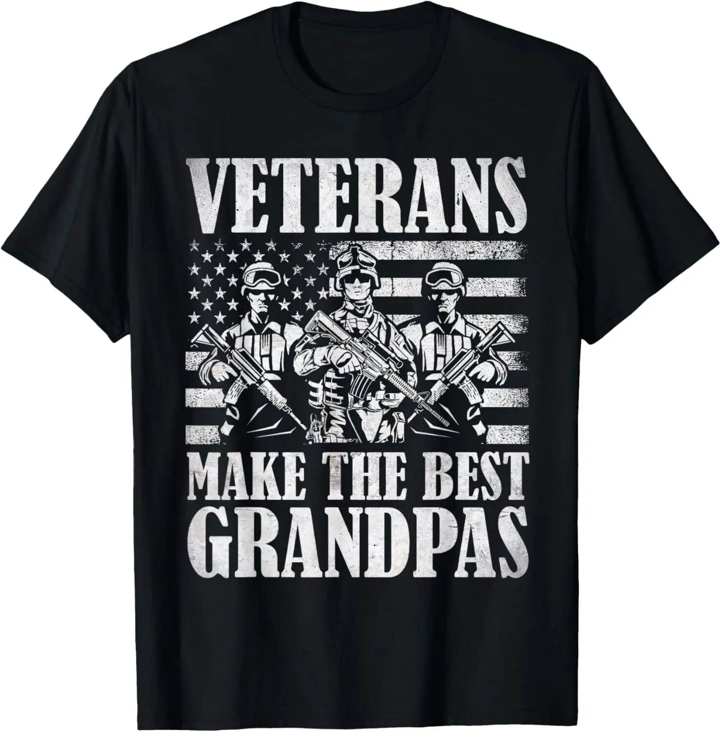 Veterans Make the Best Grandpas Vinatge Veteran Grandpa T-Shirt