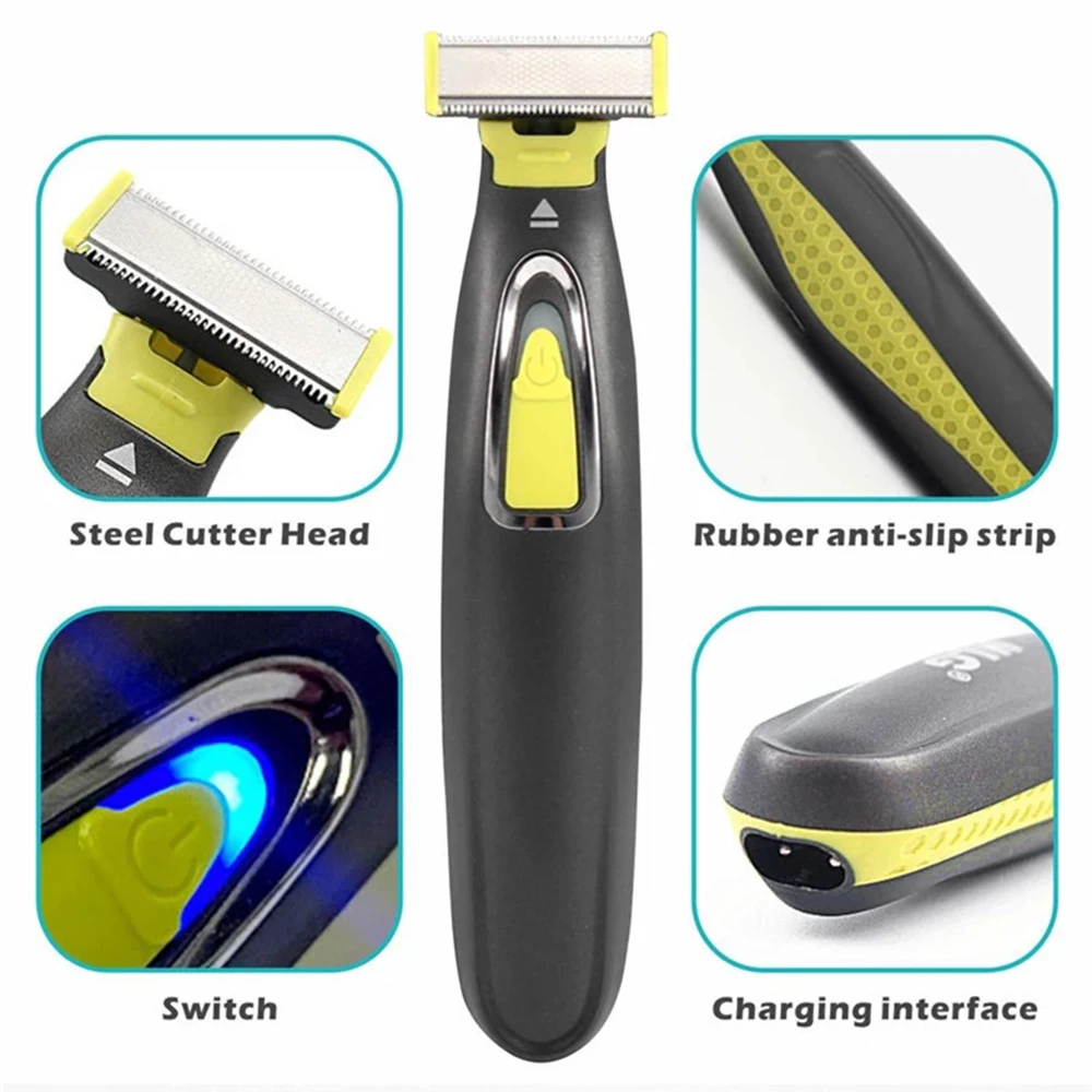 MLG Washable Rechargeable Electric Shaver Beard Razor Body Trimmer Hair Face Care Cleaning Men Shaving Machine