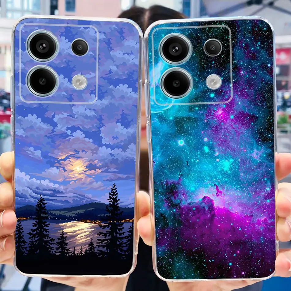 For Xiaomi Poco X6 Pro Case 2023 Elegant Flower Painted Phone Back Cover For POCO X6 Pro 5G Poco X6Pro Soft Silicone TPU Bumper