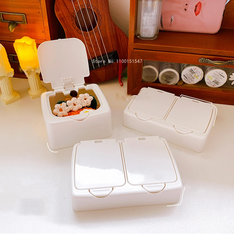 Simple desktop storage box student stationery storage office makeup storage dormitory sorting debris DIY press storage box