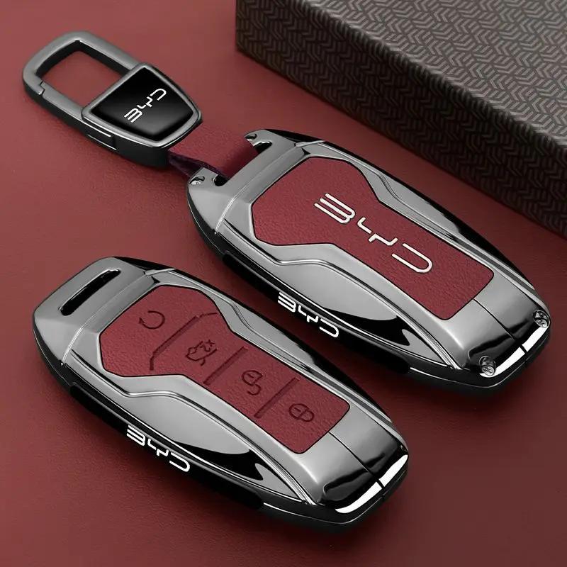 

Premium Zinc Alloy Key Cover Case for BYD Destroyer 05/Song Plus DM-i/Qin Pro - Protective Key Fob Shell Keychain