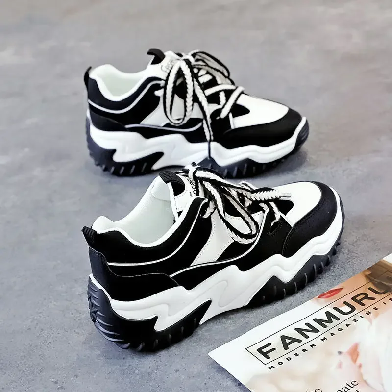 

Женская обувь на шнуровке контрастного цвета, женская обувь корейского дизайнера высокого качества, роскошная мода Y2k, новинка 2025, вулканизированная обувь