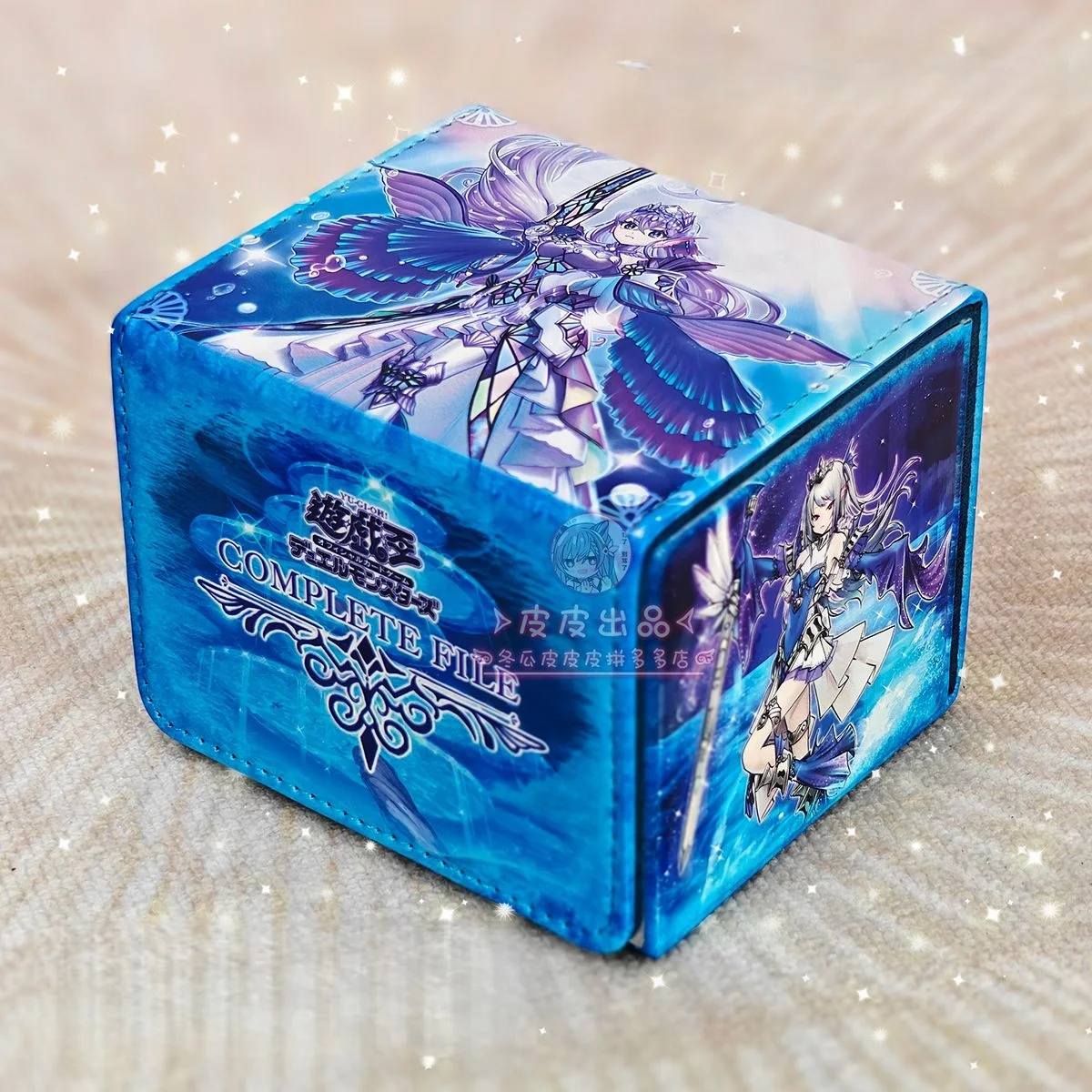 

Diy Yu-Gi-Oh! Tearlaments Rulcallos Themed Magnetic Leather Card Box Tearlaments Scheiren Game Collection Card Storage Box Gift