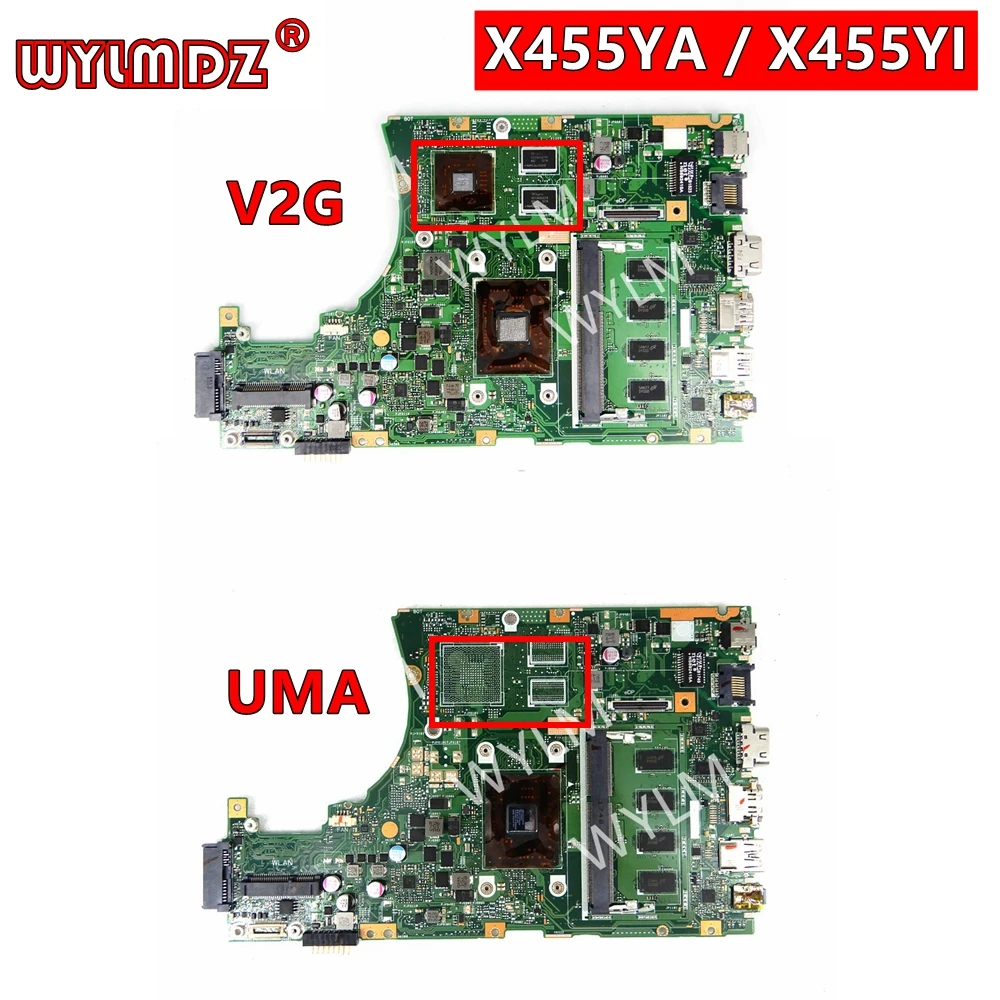 X455YA  X455YI  2G/4G RAM  E1/A4/A6CPU Motherboard For  Asus X455YA  X455YI  X455L X455 Laptop Mainboard