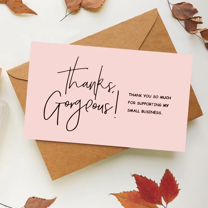 30pcs Copperplate Thank You Card Gift Packaging Thank You Card Greeting Card Decorative Greeting Cards