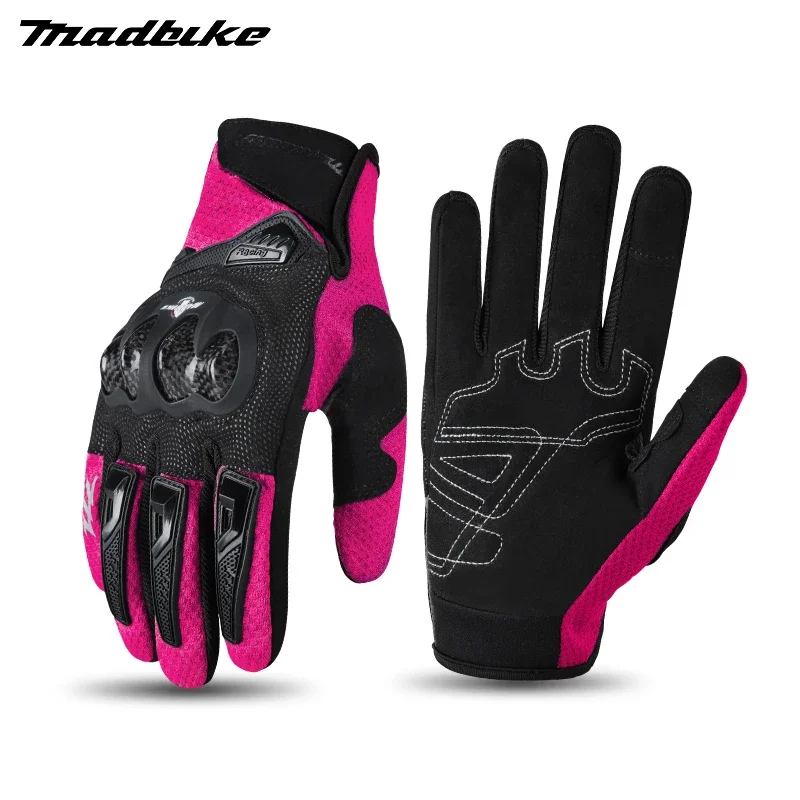 MADBIKE Motorcycle Spring/Summer Cycling Carbon Fiber Anti Drop Gloves Breathable Motorcycle Rider Wear-resistant Racing Gloves