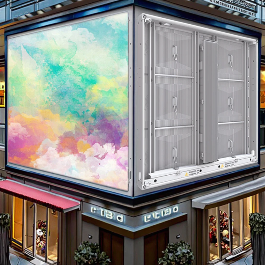 Custom Outdoor P10 IP67 Waterproof Fixed Front LED Display, 6000-9000 Nits HDR HLG 3D LED Advertising Aliexpress