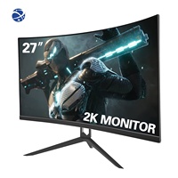 YYHC 27-Inch QHD (2560x1440P) 2K Professional Color Gamut Gaming Monitor 165HZ 240Hz 99%sRGB Curved IPS LCD with LED Backlight