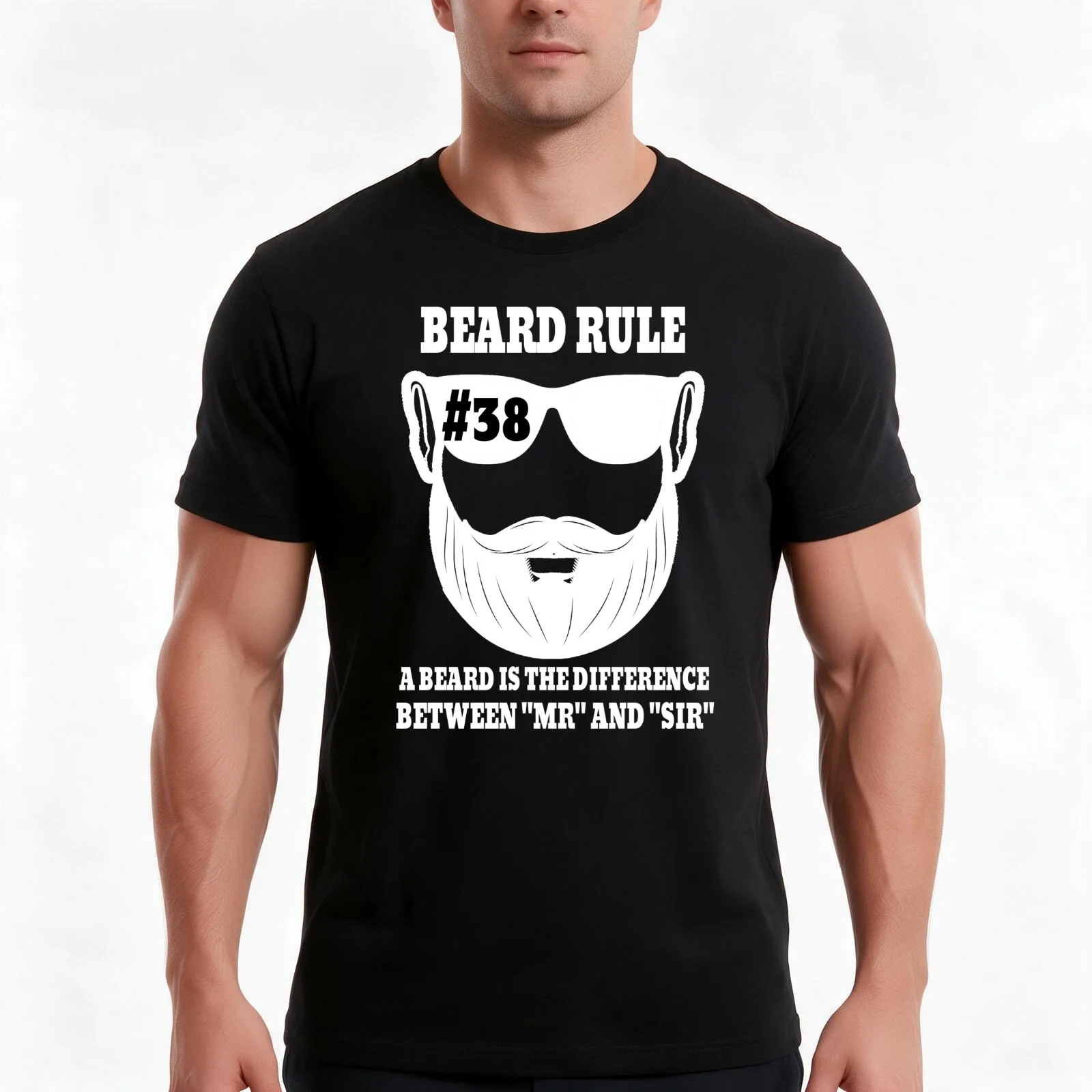 Beard Rule #38 A Beard Is The Diffrence T-Shirt Summer Casual Cotton Tee Oversized Streetwear Tops Vintage Graphic Print