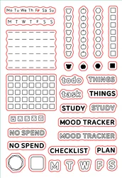 2024 new Daily clock in Stamps DIY Scrapbooking Silicone Stamps Paper Card Decoration Photo Gift Blessing Thanks Card