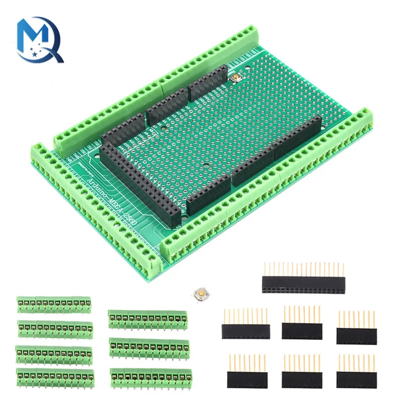 Compatible With MEGA2560 Double-side Prototype Screw Terminal Block Shield Board Kit For Arduino Mega 2560 / Mega2560