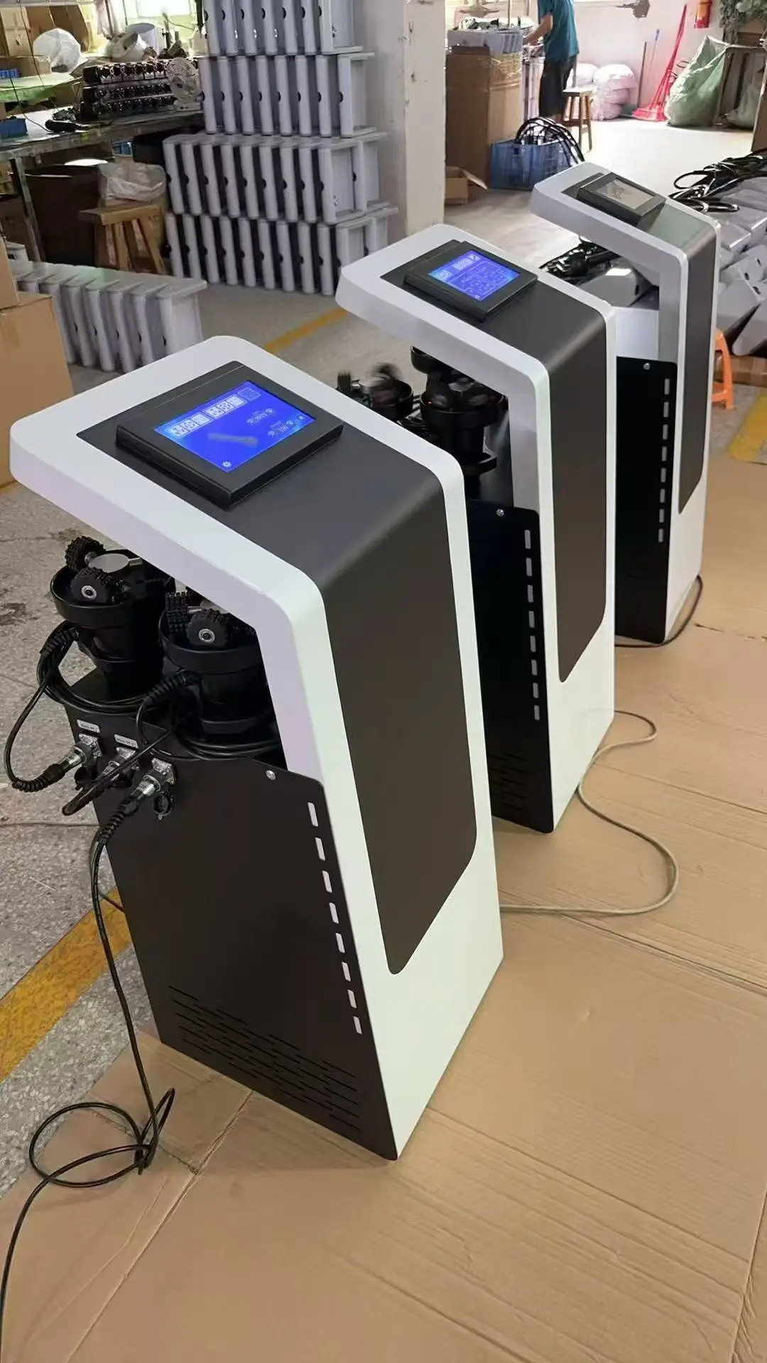 المهنية 4-مقبض الاهتزاز الأسطوانة تدليك العلاج الجسم التخسيس مُدلك بالاهتزاز الدائمة الدهون مُدلك سلوليت آلة