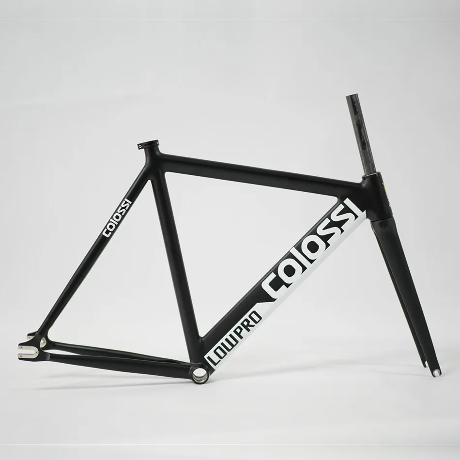 Colossi-fixed gear frame for track bike, 700C frameset, made of aluminum, carbon fork, high quality, bicycle parts, 53/55/57cm