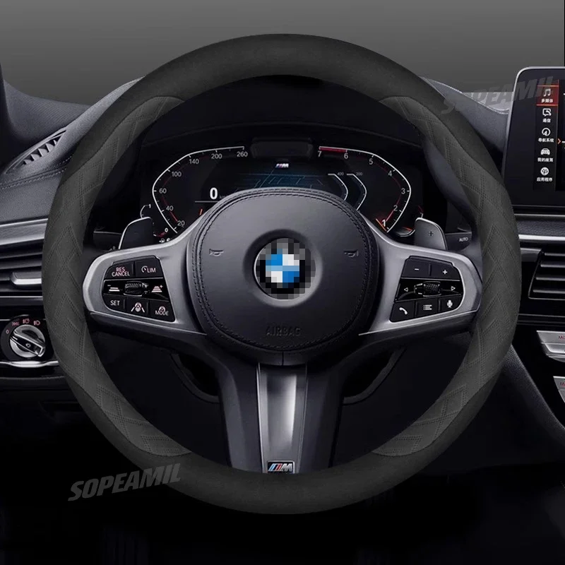 Car Steering Wheel Cover For BMW M E36 E39 E46 E60 E72 E87 E90 E92 F01 F02 F10 F12 F13 F15 F20 F25 F30 F33 X1 X2 X3 X4 X5 X6 X7