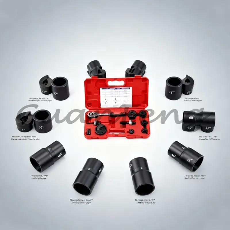 Professional Electrician Piping Kit, C60 Knockdown Hole Punch Kit, 1/2 To 2 Inch for Duct Hole Cutter