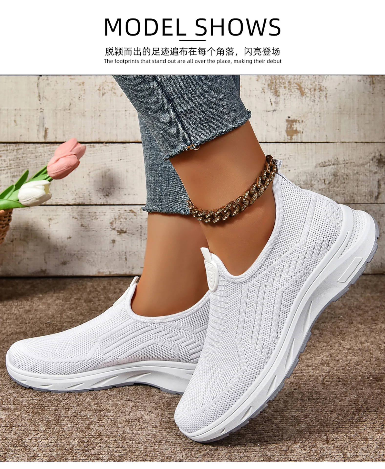 Damen Sommer Alltags-Freizeitschuhe PVC-Material Atmungsaktiv Leichtgewichtig Weiche Sohle Einfach zu Tragen – Detail 9