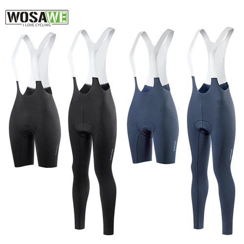 WOSAWE, pantalones cortos con pechera para ciclismo de montaña para mujer, pantalones de ciclismo para bicicleta de carretera, mono para bicicleta de montaña, medias ajustadas para bicicleta de verano y otoño
